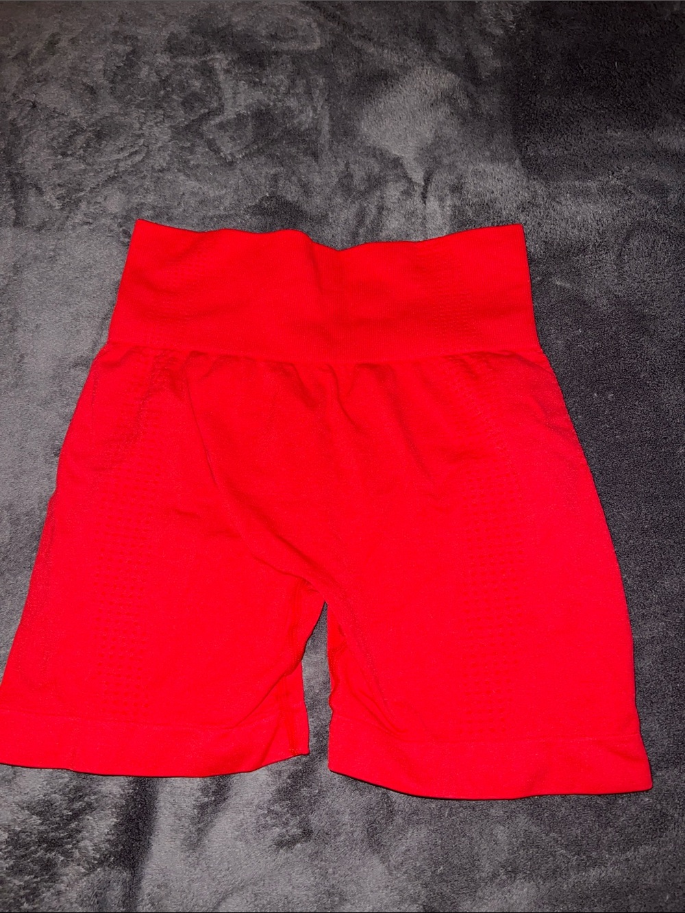 Red Women's High-Waist Performance Shorts